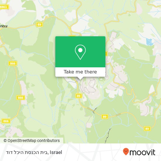Карта בית הכנסת היכל דוד