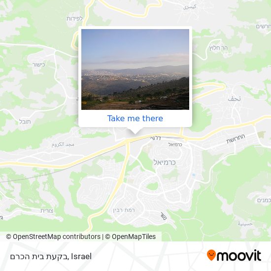 בקעת בית הכרם map