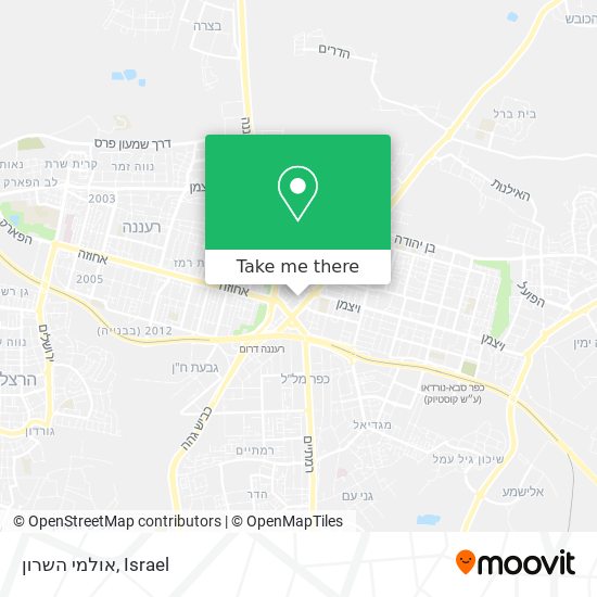 אולמי השרון map