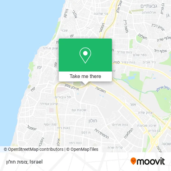 Карта צומת חולון