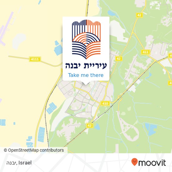 יבנה map