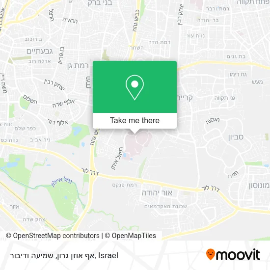 אף אוזן גרון, שמיעה ודיבור map