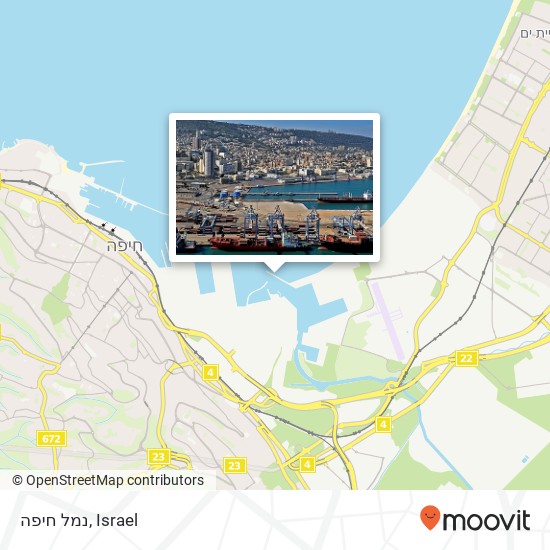 נמל חיפה map