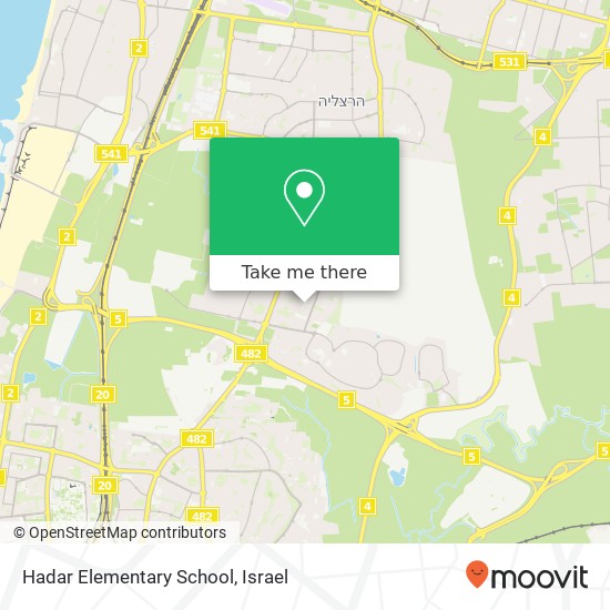 Hadar Elementary School map