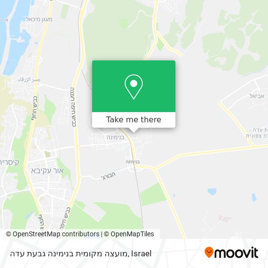 מועצה מקומית בנימינה גבעת עדה map