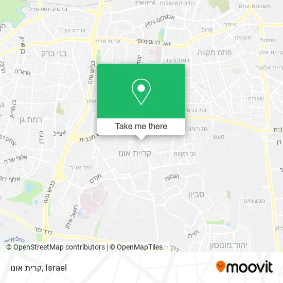 Карта קרית אונו
