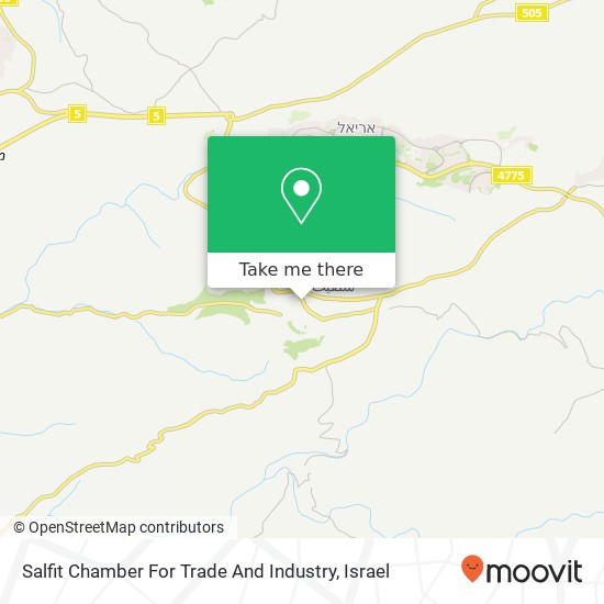 Salfit Chamber For Trade And Industry map