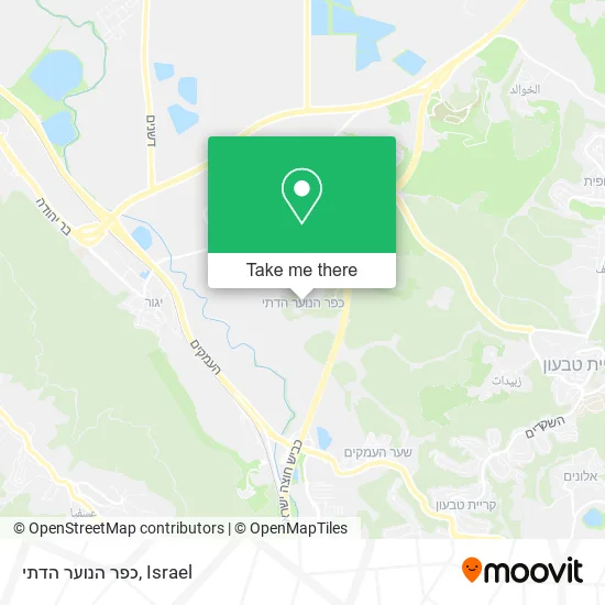 Карта כפר הנוער הדתי