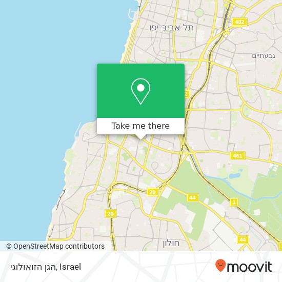 הגן הזואולוגי map