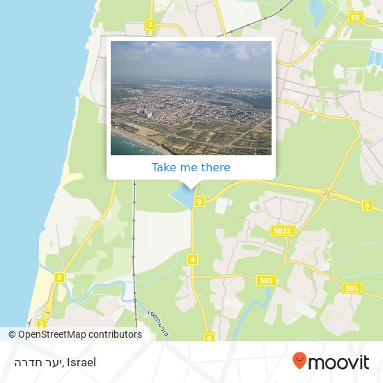 יער חדרה map