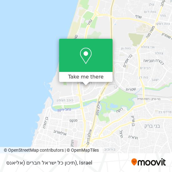 Карта תיכון כל ישראל חברים (אליאנס)