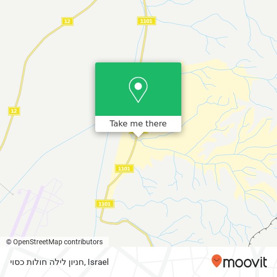 חניון לילה חולות כסוי map