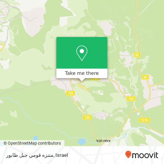 Карта متنزه قومي جبل طابور