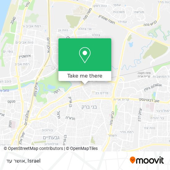 אושר עד map