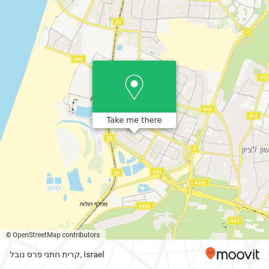 קרית חתני פרס נובל map