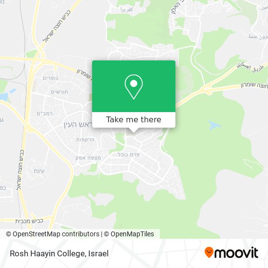 Rosh Haayin College map