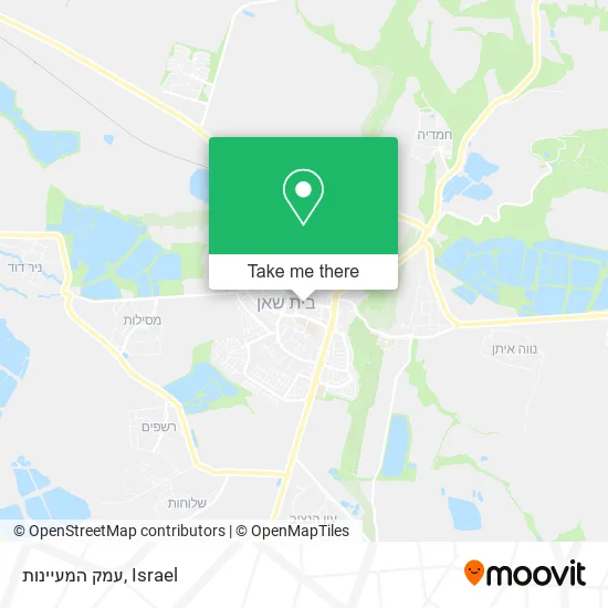 Карта עמק המעיינות