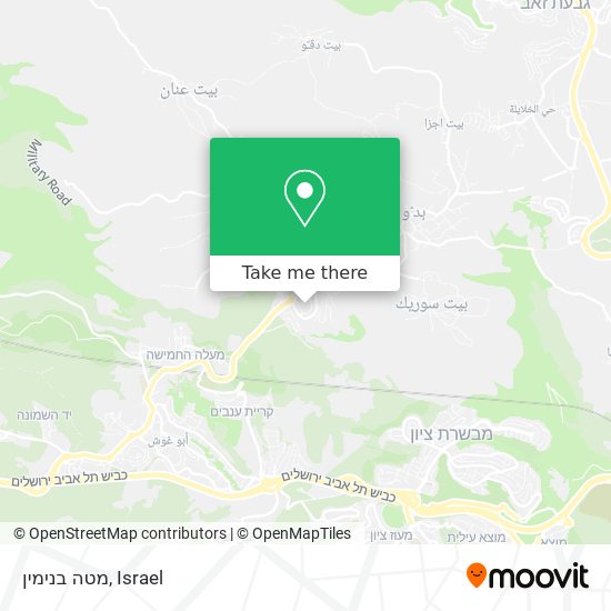 מטה בנימין map