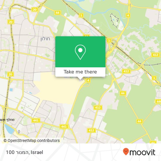 המנור 100 map