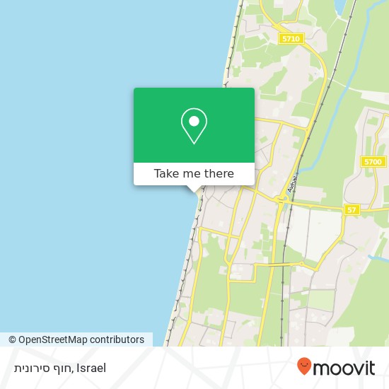 חוף סירונית map