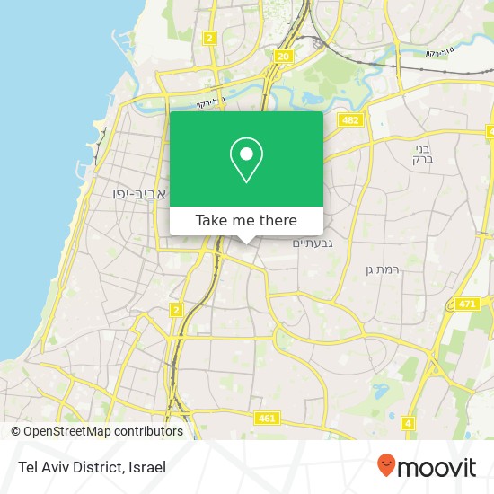 Tel Aviv District map