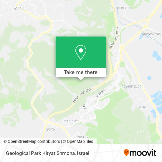 Карта Geological Park Kiryat Shmona