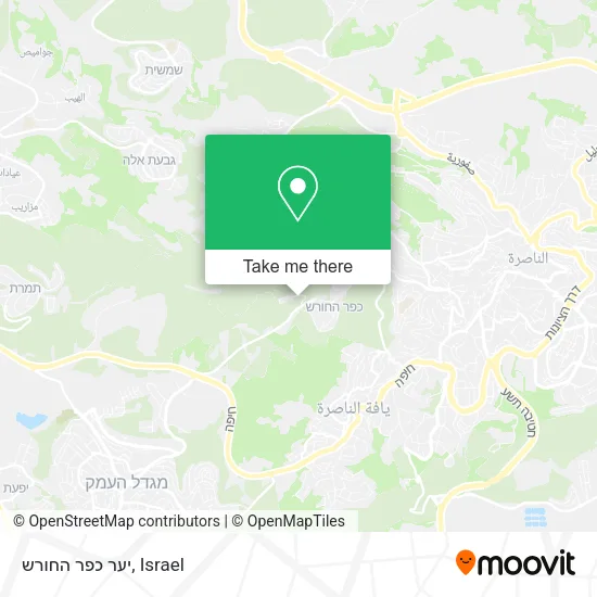 Карта יער כפר החורש