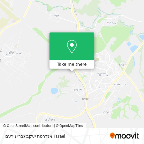 Карта אנדרטת יעקב גברי נירעם