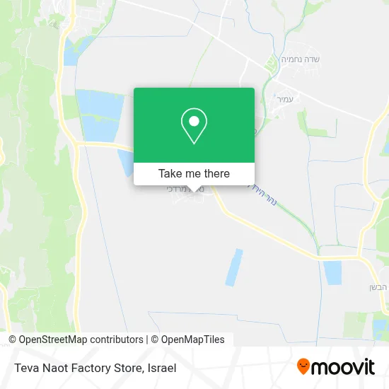 Teva Naot Factory Store map