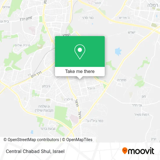 Central Chabad Shul map