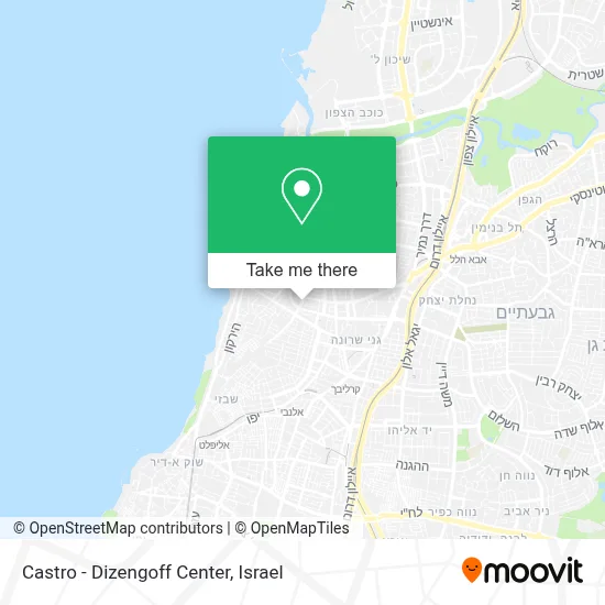 Castro - Dizengoff Center map