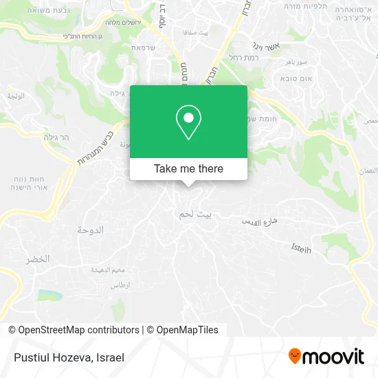 Pustiul Hozeva map