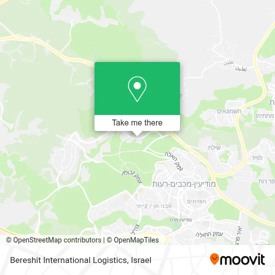 Bereshit International Logistics map