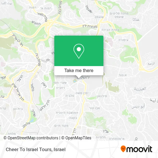 Cheer To Israel Tours map
