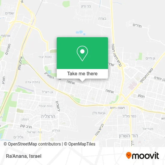 Ra'Anana map