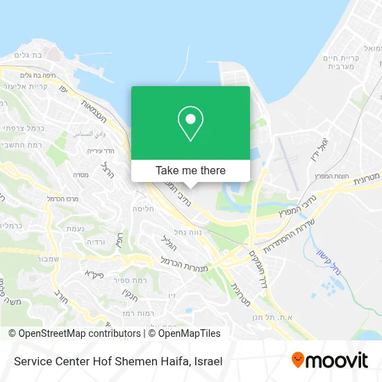 Service Center Hof Shemen Haifa map