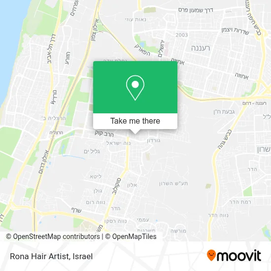 Rona Hair Artist map