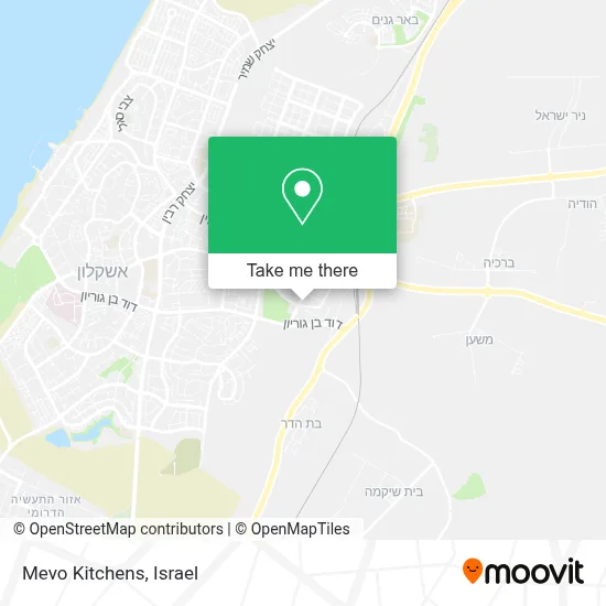 Mevo Kitchens map