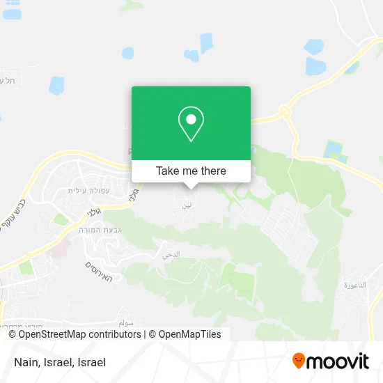 Nain, Israel map