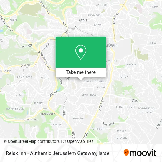 Relax Inn - Authentic Jerusalem Getaway map