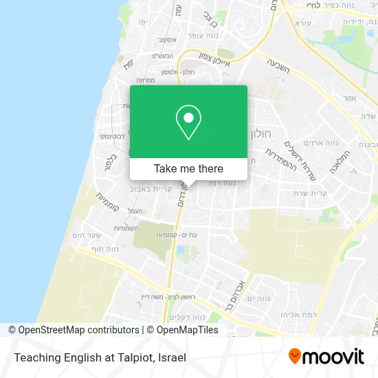 Teaching English at Talpiot map