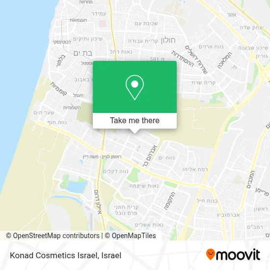 Konad Cosmetics Israel map