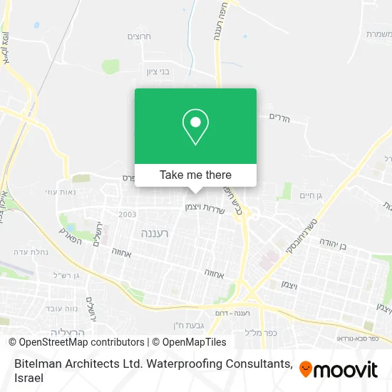 Bitelman Architects Ltd. Waterproofing Consultants map