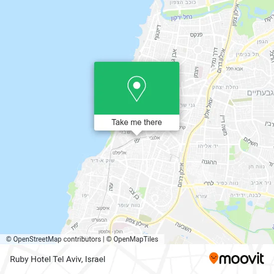 Ruby Hotel Tel Aviv map