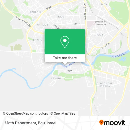 Math Department, Bgu map