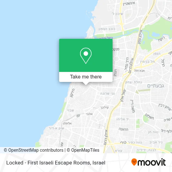 Locked - First Israeli Escape Rooms map