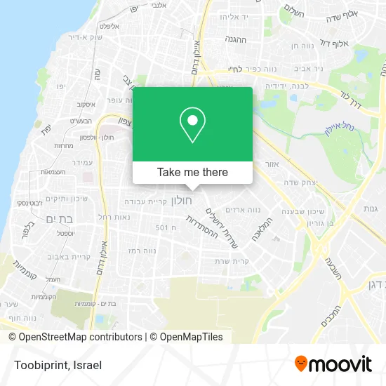 Toobiprint map