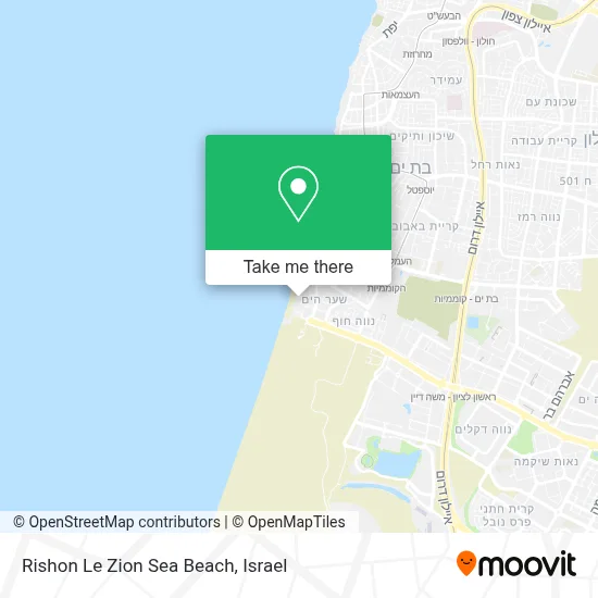 Rishon Le Zion Sea Beach map