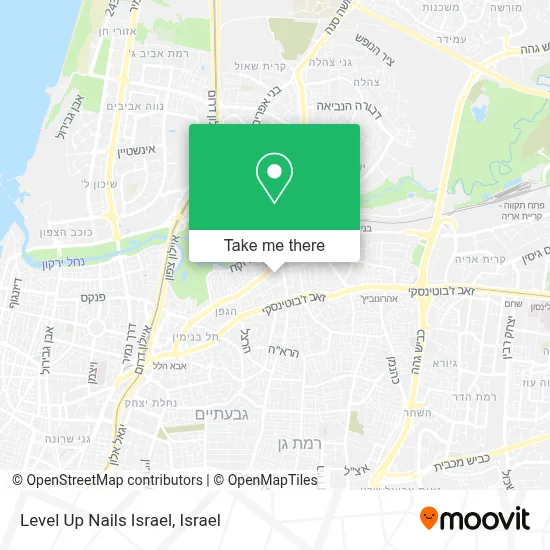 Level Up Nails Israel map