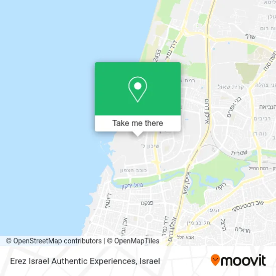 Erez Israel Authentic Experiences map